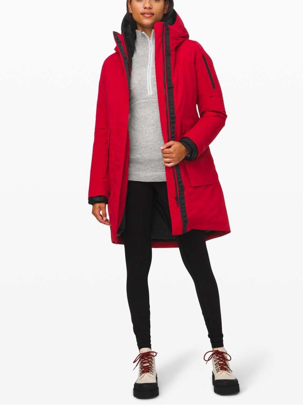 SALE 🔥NWT lululemon WINTER WARRIOR Red Women's Insulated Puffer Parka